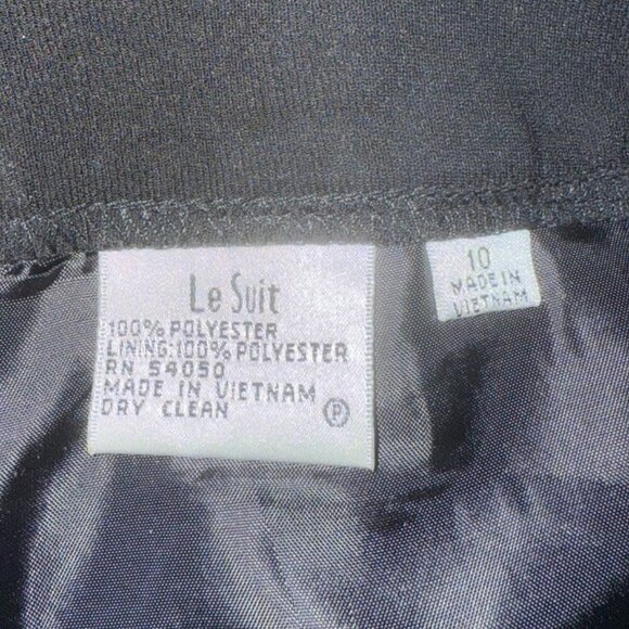 Le Suit lined pants black dress trousers office formal Women's Size 10 - Picture 6 of 6